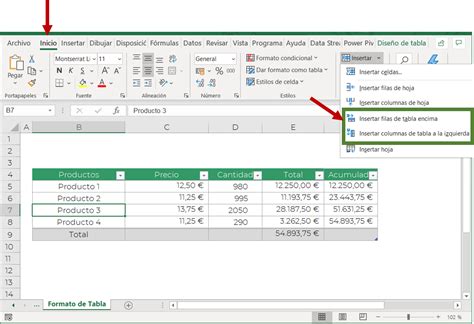 como insertar una fila en excel|INSERTAR Y ELIMINAR FILAS Y COLUMNAS